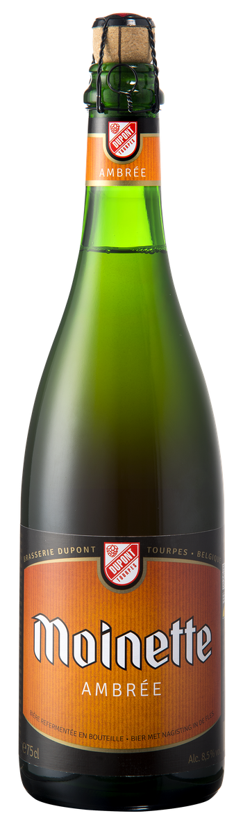 5410702001390 Moinette Ambrée 75cl - Packshot officiel bouteille haute définition Brasserie Dupont